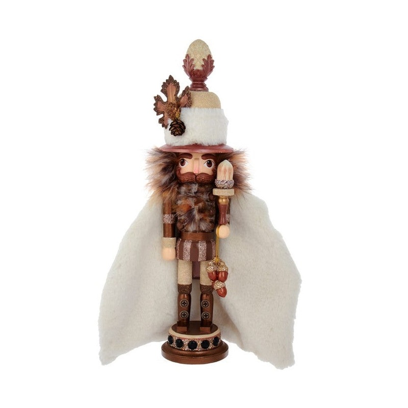 Kurt Adler 16 Hollywood Nutcrackers Ivory and Acorn Hat Nutcracker