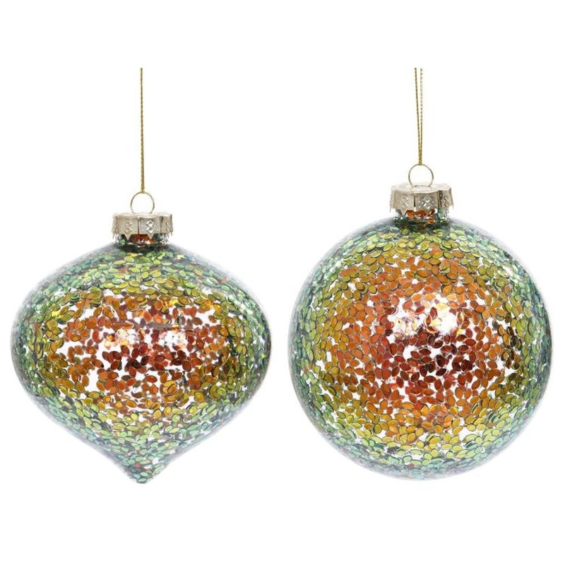 Mark Roberts 2020 Festive Glitter Ornament 4” Assortment of 2