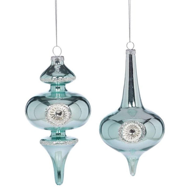 Mark Roberts 2022 Glittered Finial Ornament, Assortment Of 2 9 Inches