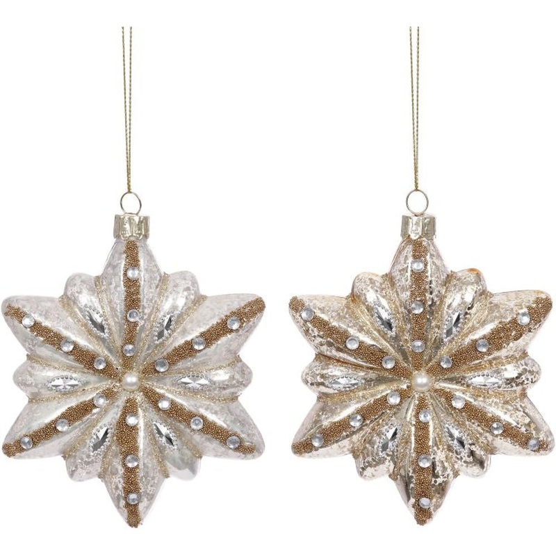Mark Roberts 2022 Glittered Star Ornament, Assortment Of 2 4 Inches