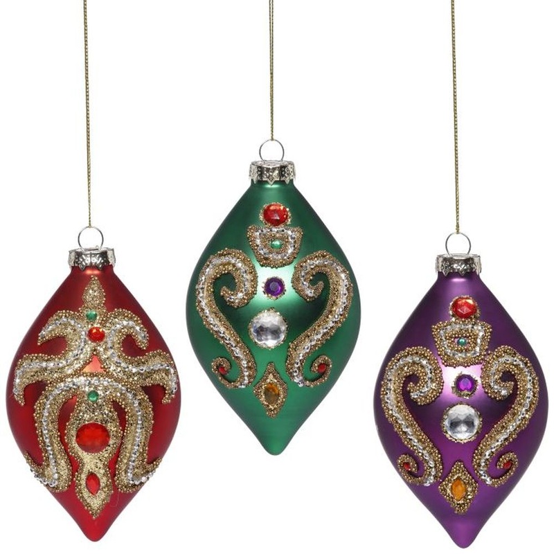 Mark Roberts 2022 Jeweled Swirl Ornament, Assortment Of 3 6 Inches