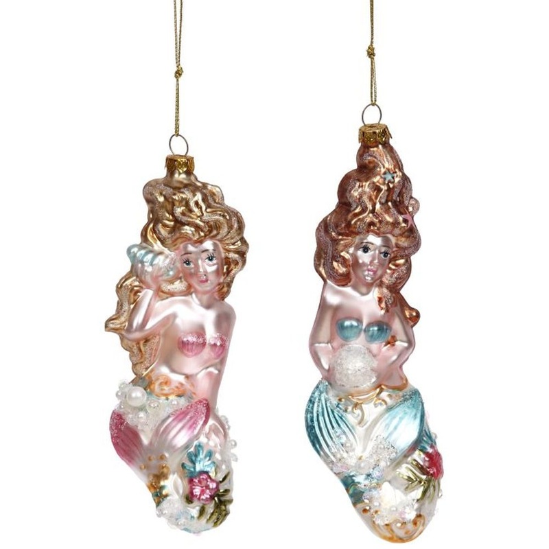 Mark Roberts 2022 Pearl Mermaid Ornament, Assortment Of 2 6 Inches