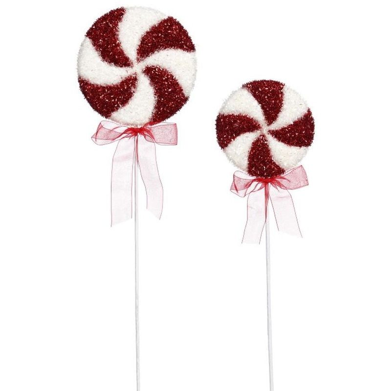 Mark Roberts 2022 Peppermint Spiral Pick, Assortment Of 2 17-21 Inches