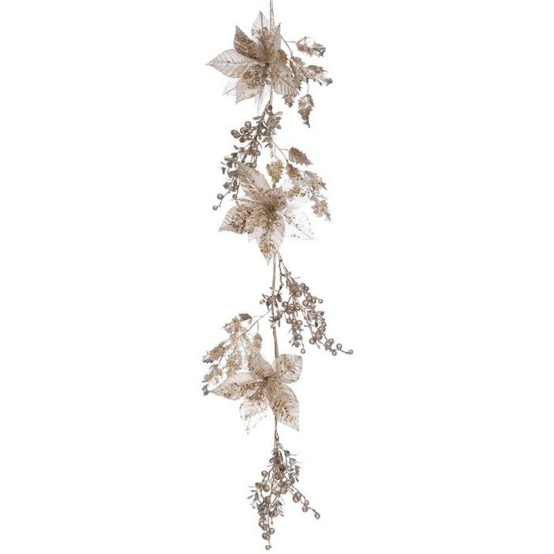 Mark Roberts 2022 Poinsettia Ball Garland 47 Inches