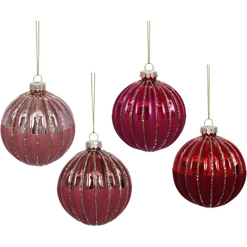 Mark Roberts 2022 Queen’s Striped Ornament, Assortment Of 4 3 Inches