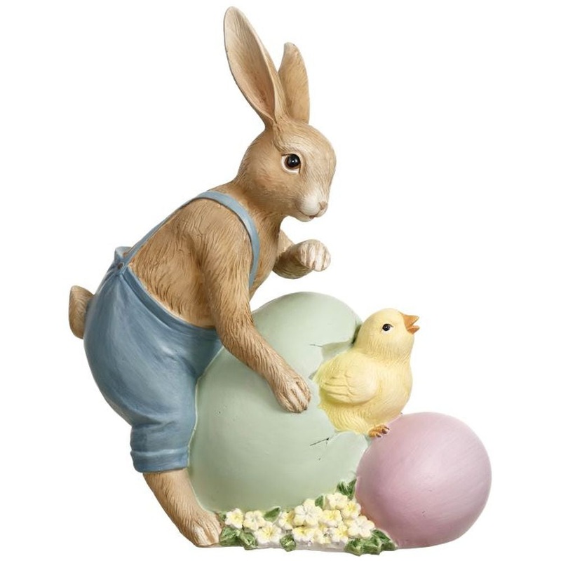 Mark Roberts 2022 Rabbit With Egg And Chick Figurine 9 Inches