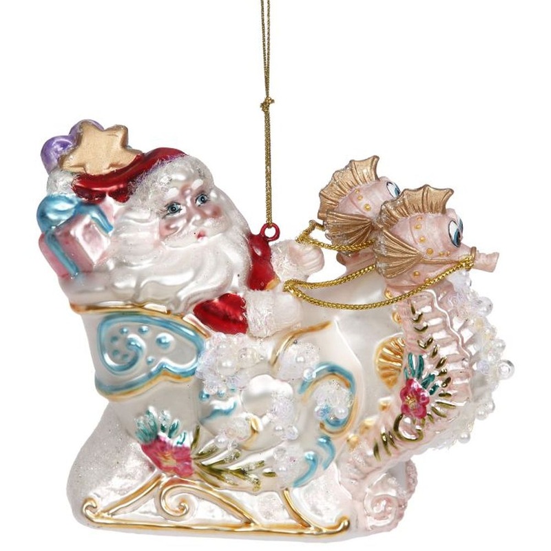 Mark Roberts 2022 Santa On Seahorse Sleigh Ornament 4.5 Inches
