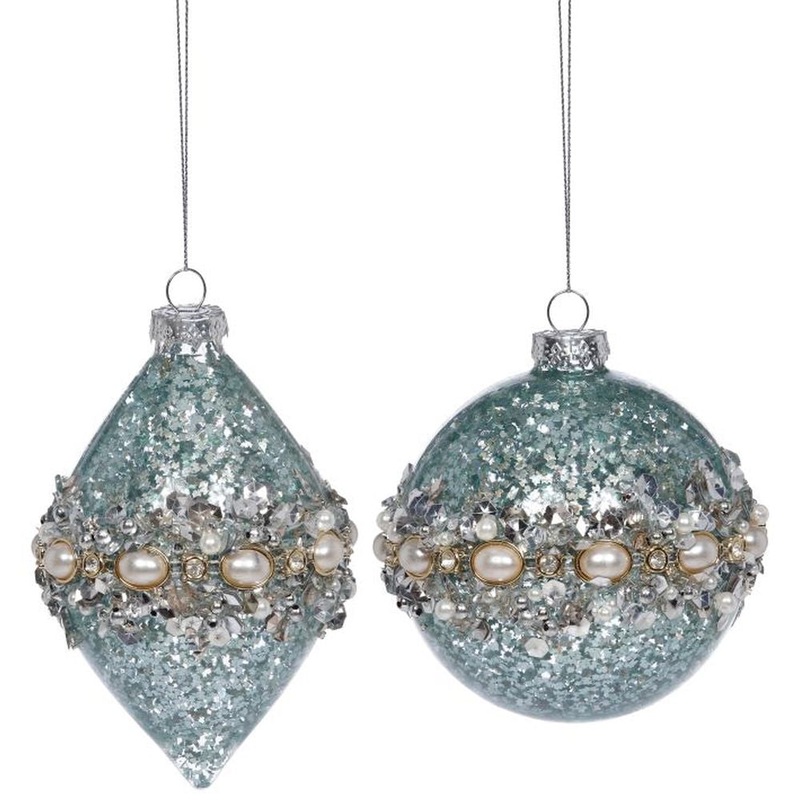 Mark Roberts 2022 Sparkling Banded Ornament, Assortment Of 2 4 Inches
