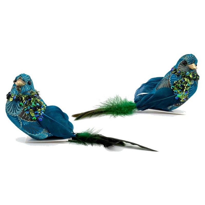 Mark Roberts 2022 Sparkling Bird Ornament, Assortment Of 2 6 X 3 Inches
