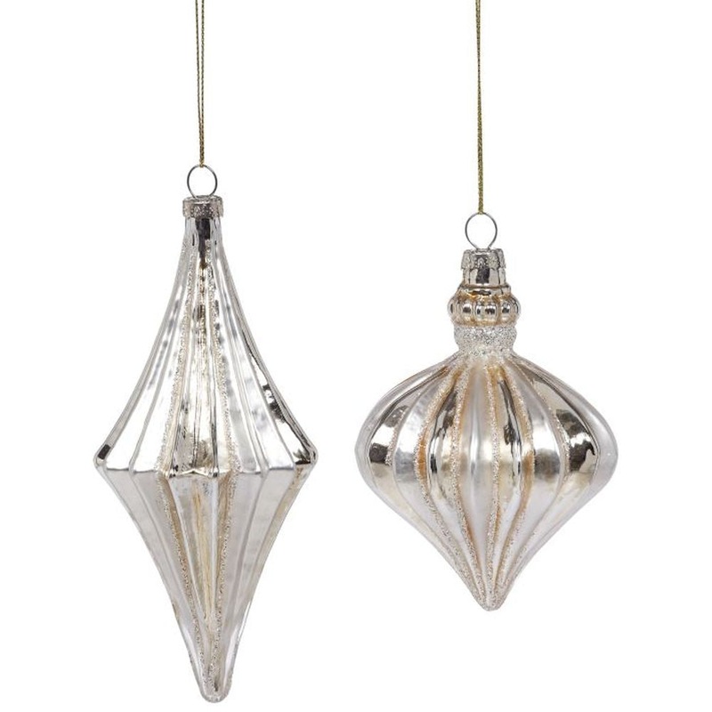 Mark Roberts 2022 Spiral Finial Ornament, Assortment Of 2 5-6 Inches