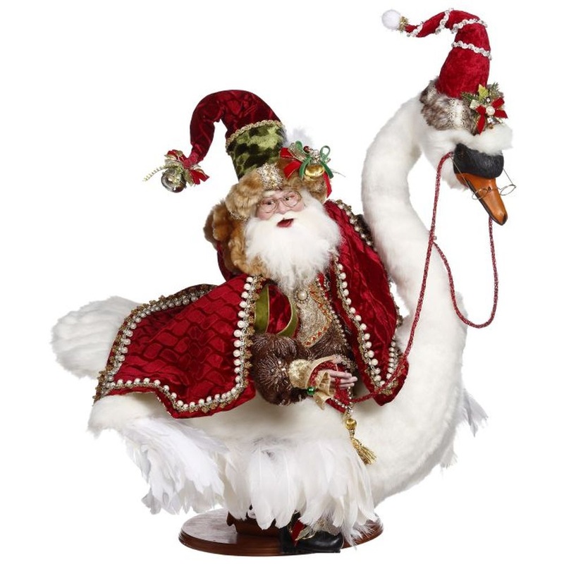 Mark Roberts Christmas 2022 Santa On Goose Figurine 19.5 Inches