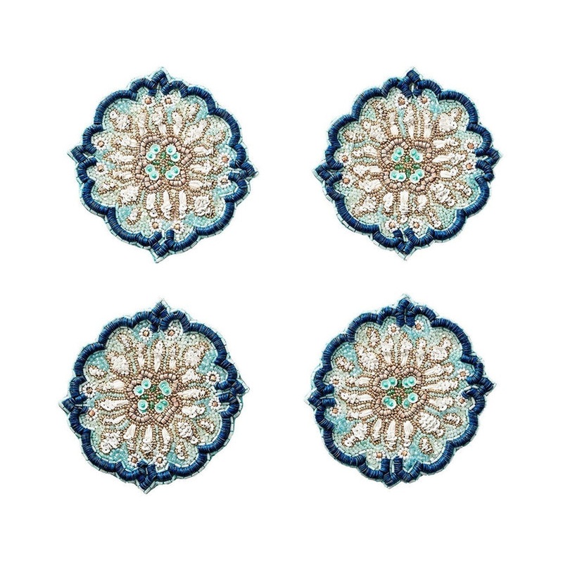 Kim Seybert Coaster: Lisbon Set Of 4, Multi-Color