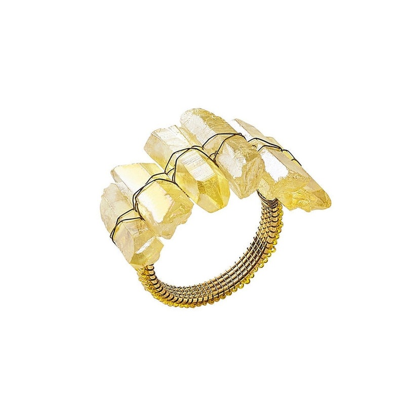 Kim Seybert Napkin Ring: Radiant, Yellow, Set Of 4
