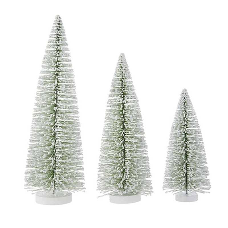 Raz Imports 2022 North Pole Friends 15 Flocked Bottle Brush Tree, Set of 3