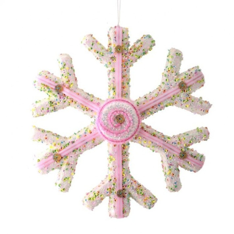 Regency International 10 Candy Sprinkles Snowflake Ornament