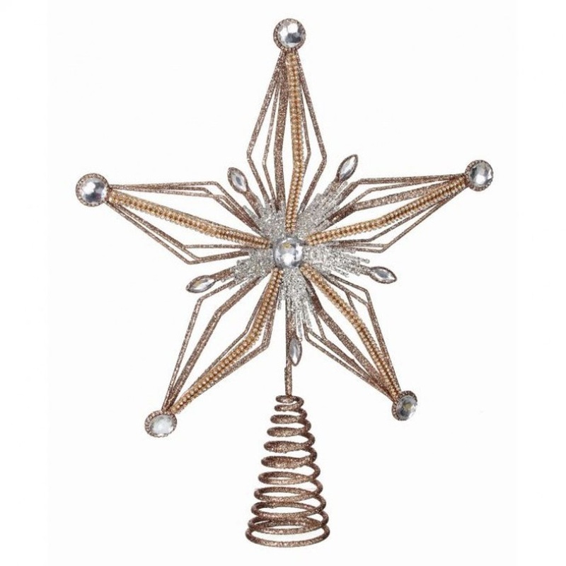 Regency International 12.5 Wire Glitter Jewel Star Tree Topper