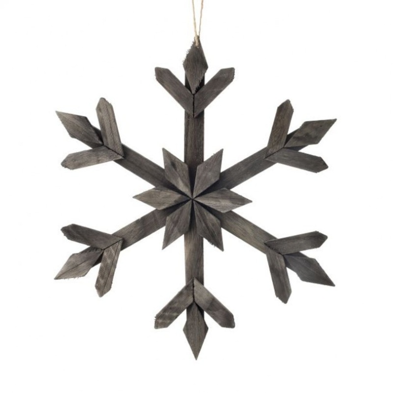 Regency International 15.5 Wood Cut Plank Snowflake Ornament