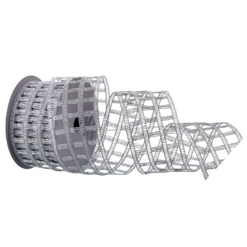 Regency International 2.5 x 10Y Knitted Metallic Net Ribbon