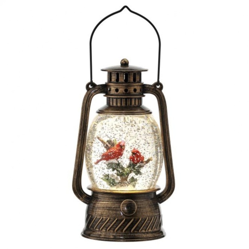 Regency International 8 Led/Battery/Timer Cardinals Lantern Water Globe USB