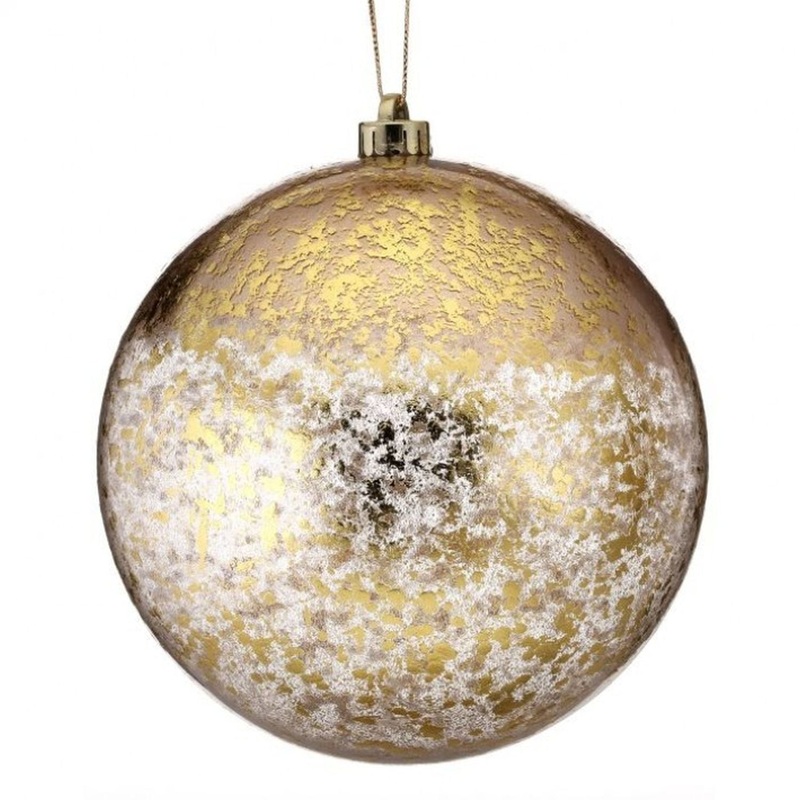 Regency International 8 Metallic Leaf Vacuum Plated Ball Ornament