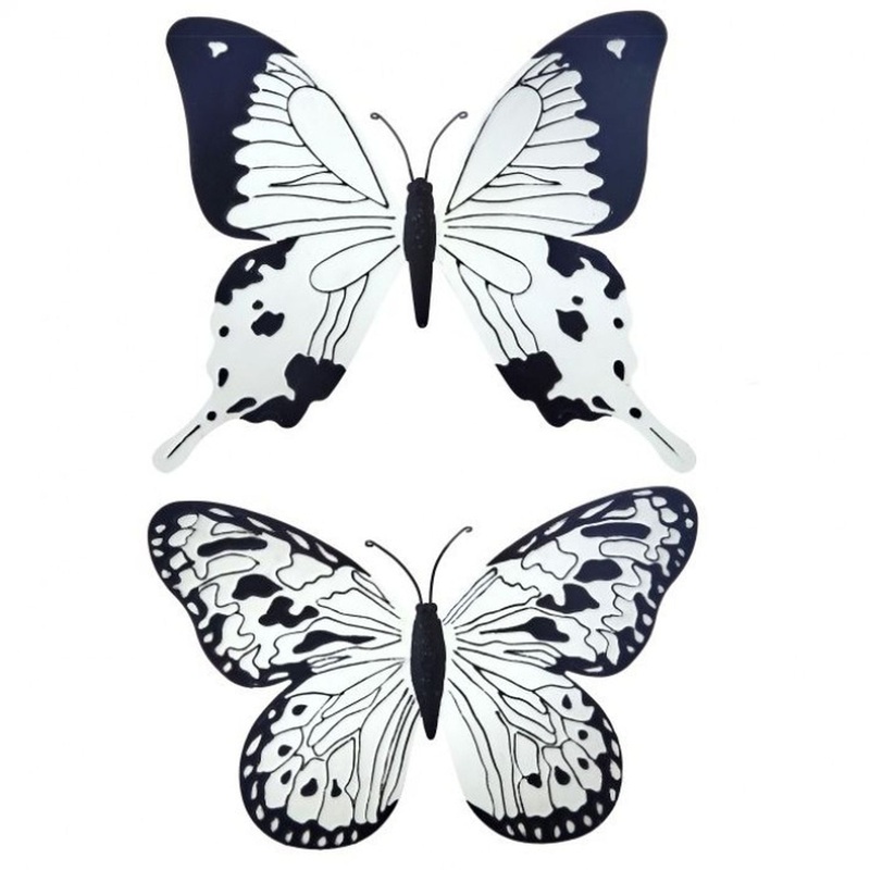 Regency International Waterproof Metal Butterfly Plaque 19-20, Set of 2 Asst.