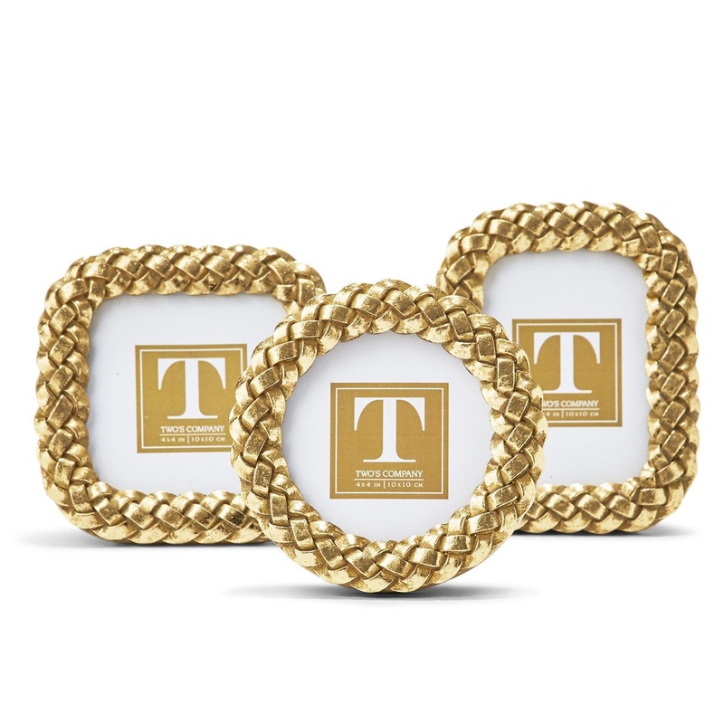 Two’s Company Braided Pattern Photo Frame Assorted 3 Designs/Sizes.