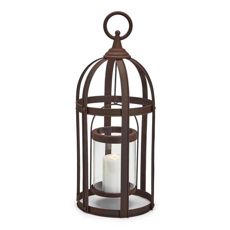 Two’s Company Ironworks Vintage Lantern – Iron/Glass