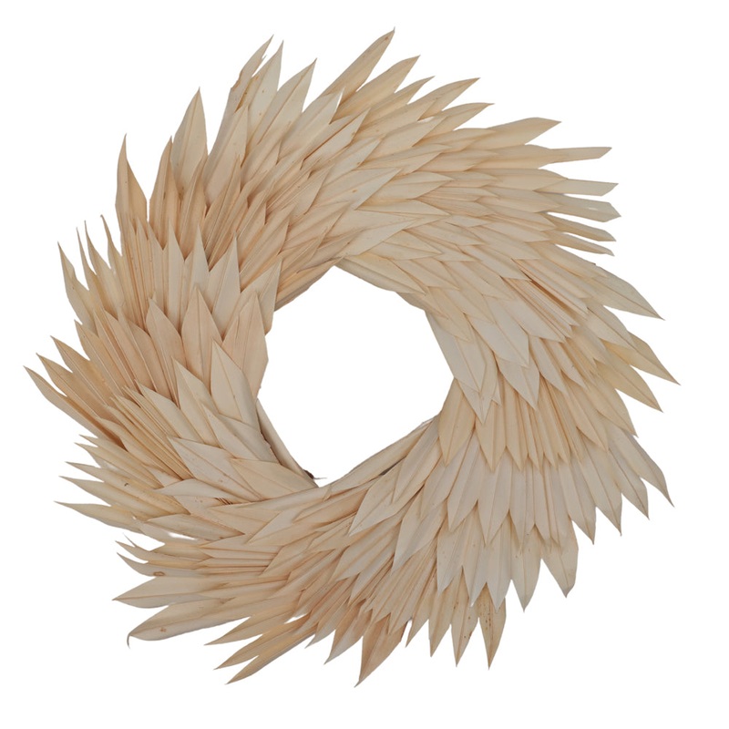 Vickerman Natural Botanicals 17 Bleached Palm Sun Wreath