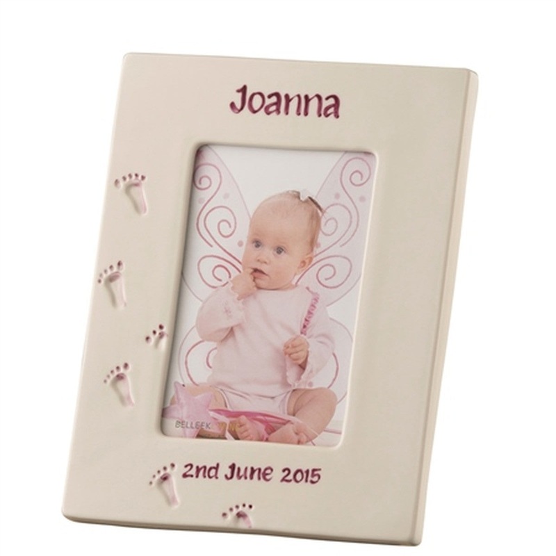 Belleek Precious Memories Frame – Baby Girl, Pink, 8.75 x 0.5 x 7