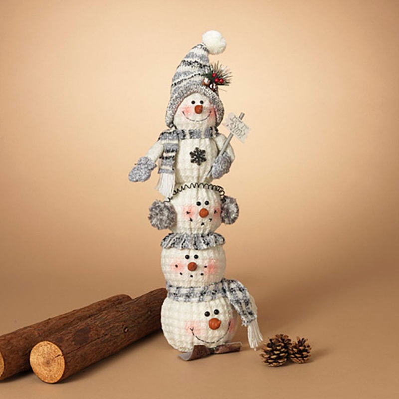 Gerson Company 25 Plush Stacked Snowman Figurine