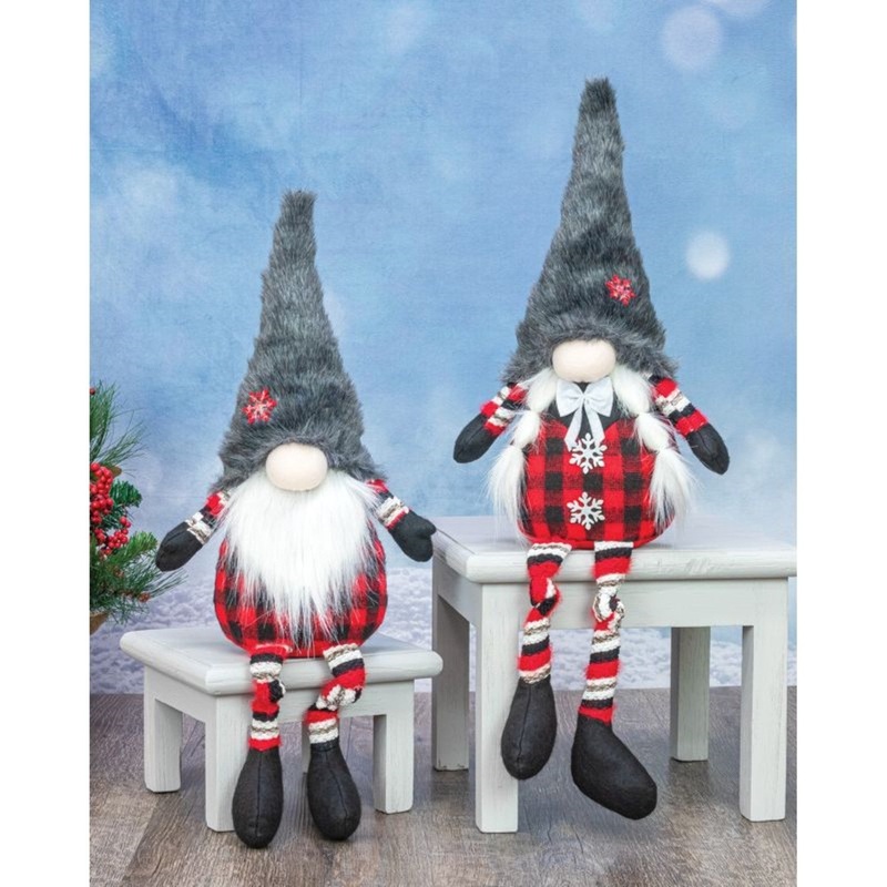 Hanna’s Handiworks Fuzzy Gnome Dangle Leg Set Of 2 Assortment.