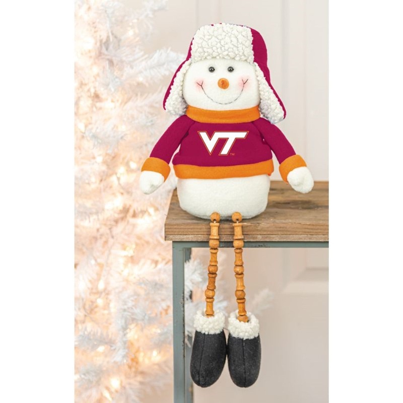 Hanna’s Handiworks Virginia Tech Bead Leg Snowman