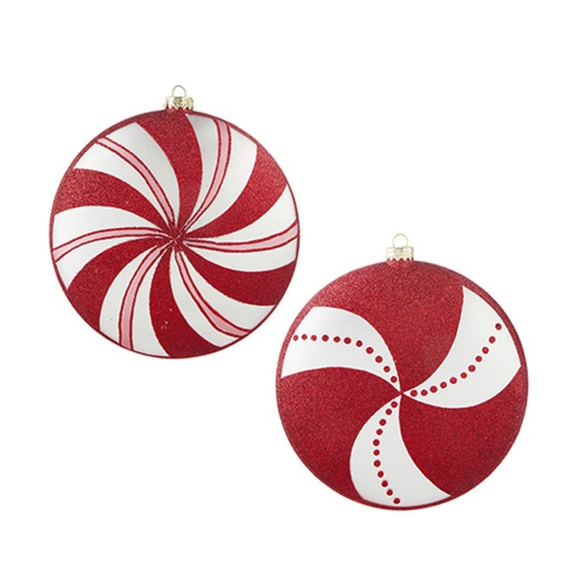 Raz Imports 2022 Merrymint 6.5 Peppermint Disc Ornament, Asst Of 2
