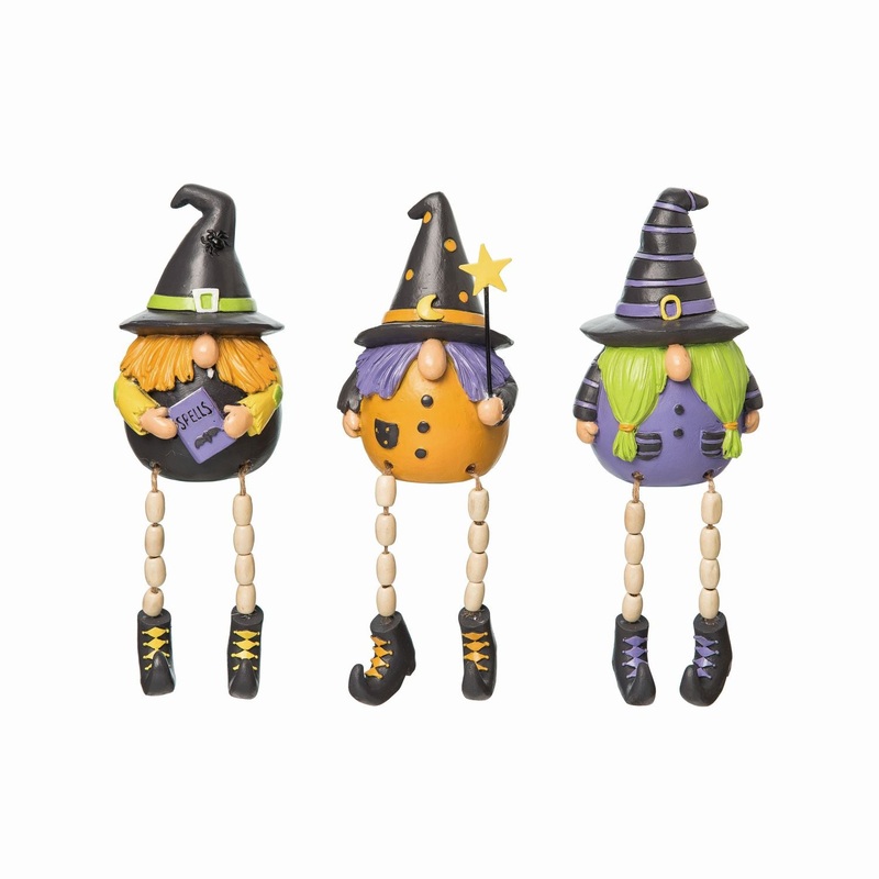 Transpac Resin Witchy Shelf Sitter, Set Of 3, Assortment