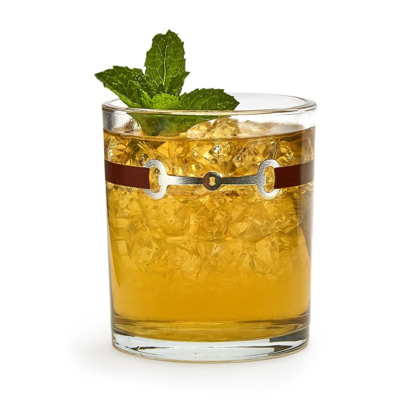 Two’s Company Just A Bit Set Of 4 Double Old Fashion Glasses In Gift Box.