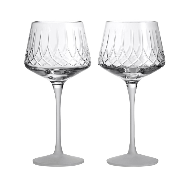 Waterford Lismore Arcus Wine 14 Oz Set Of 2