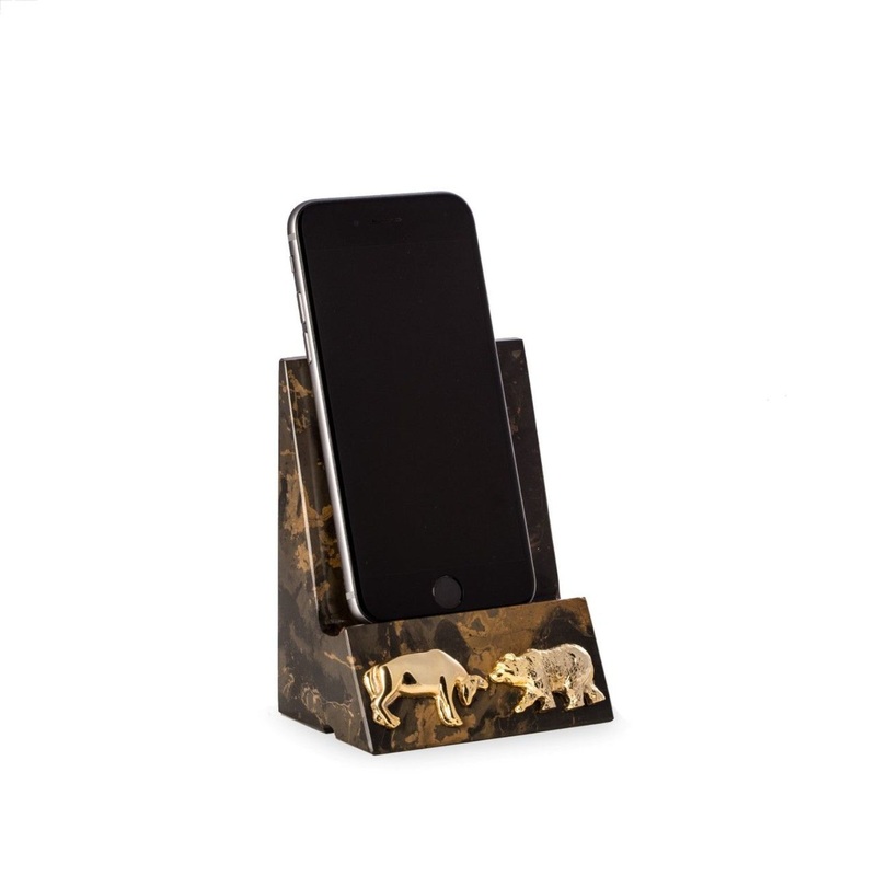 Bey Berk Stock Market, Tiger Eye Marble Desktop Phone