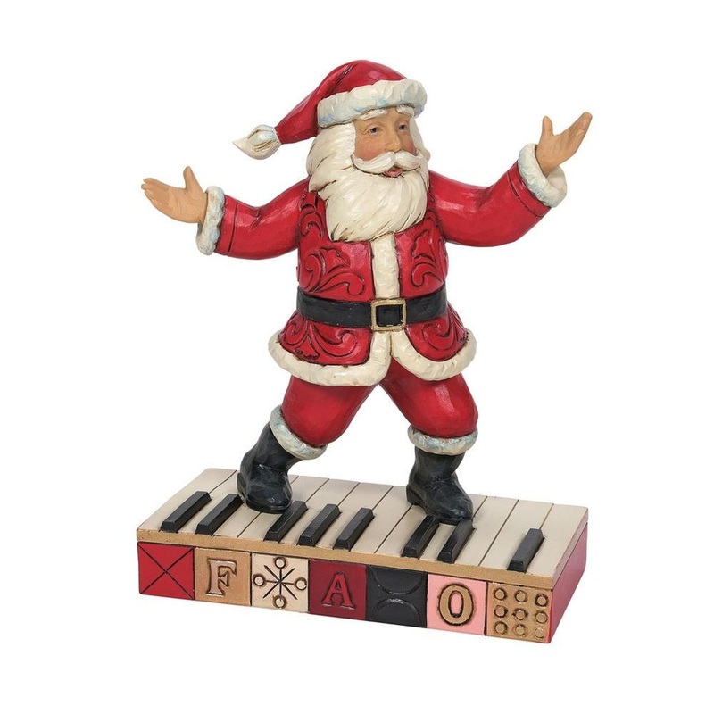 Enesco Fao Schwarz By Jim Shore Santa On Keyboard Figurine
