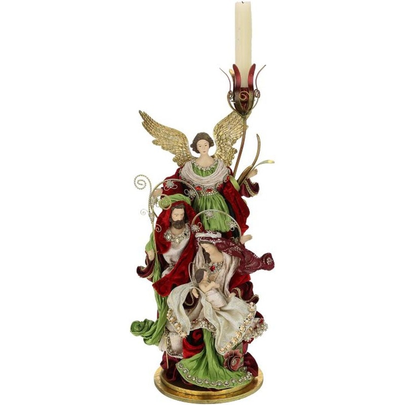 Mark Roberts 2022 Holy Family With Angel 25.5 Inches Figurine