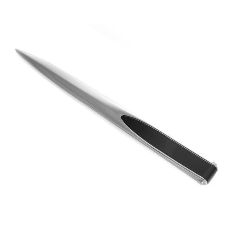 Stainless Steel Letter Opener With Black Enamel Finish
