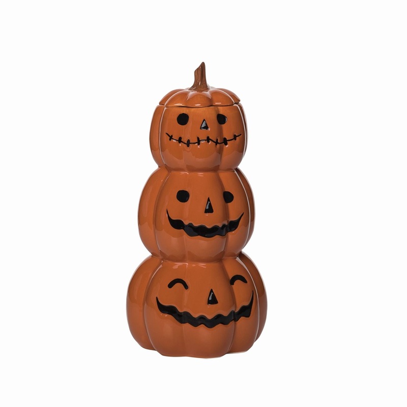Transpac Ceramic Jack-O-Lantern Cookie Jar