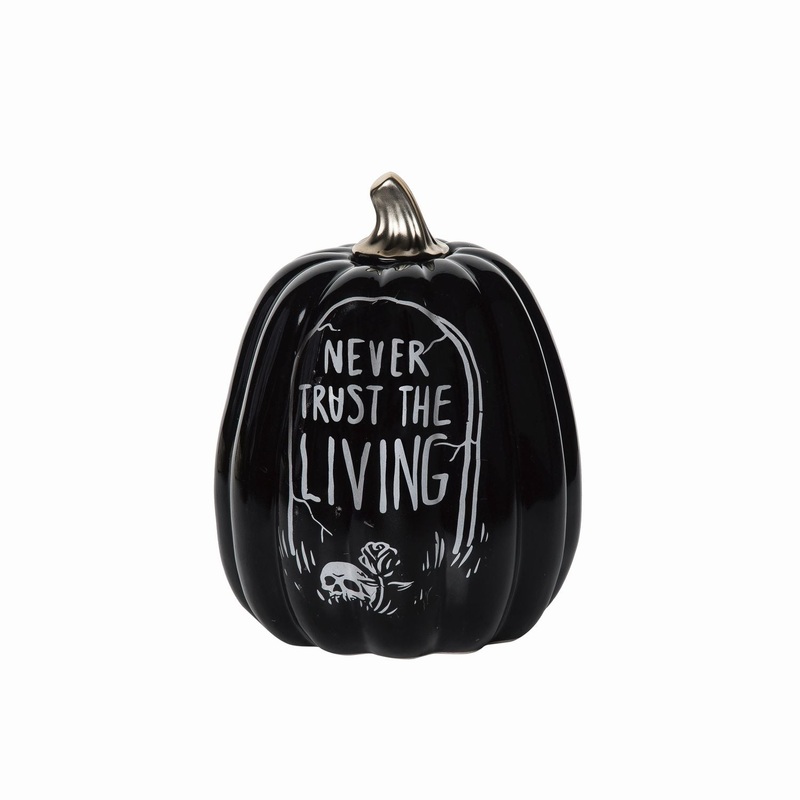 Transpac Ceramic Tombstone Pumpkin Decor