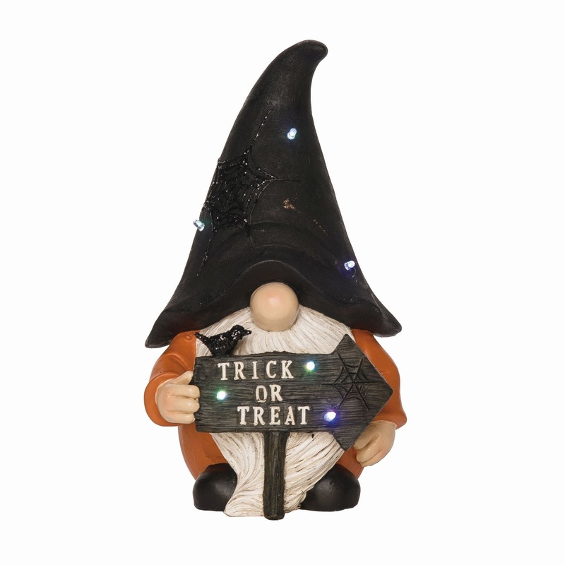 Transpac Light Up Spooky Gnome Decor