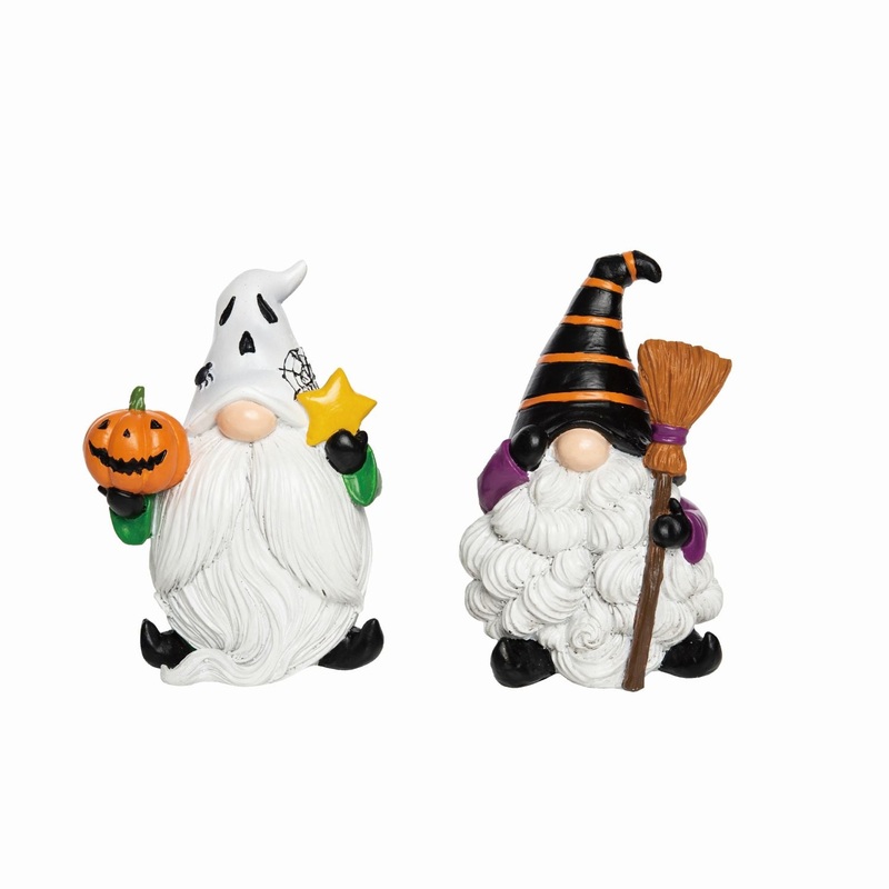 Transpac Resin Costume Gnome Figurine, Set Of 2, Assortment