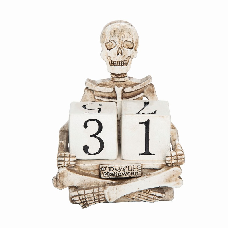 Transpac Resin Frightful Halloween Countdown Decor, Set Of 3