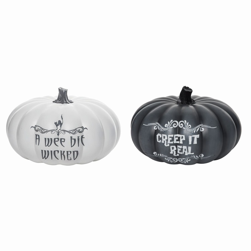 Transpac Resin Pumpkin Table Decor, Set Of 2, Assortment