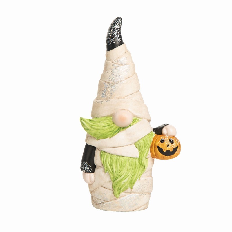 Transpac Terra Cotta Light Up Mummy Gnome Decor