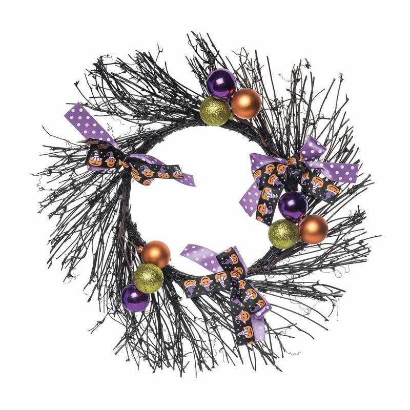 Transpac Twig Metallic Pumpkin Wreath