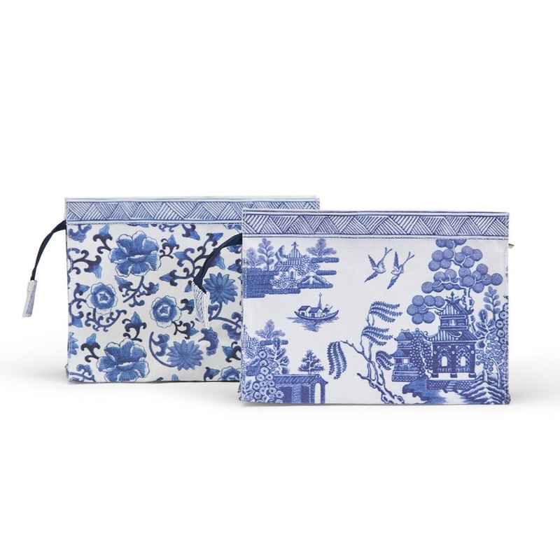 Two’s Company Chinoiserie Multipurpose Pouch Assorted 2 Designs.