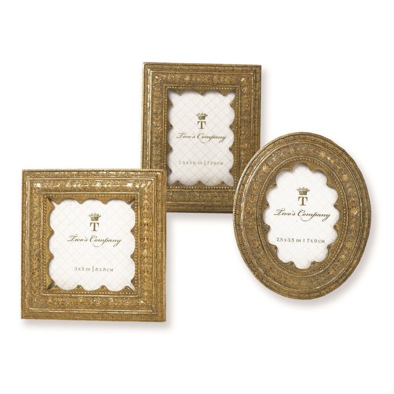 Two’s Company Vermeil Ornate Photo Frame Assorted 3 Styles